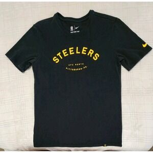 The Nike Tee Shirt Pittsburgh Steelers Black Men's M Heavy Cotton NFL‎ Apparel